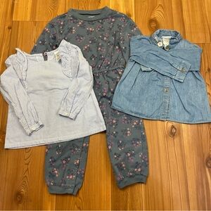 Carter’s Baby Girl Bundle Three Piece Romper Shirt Lot 24 Months 2T